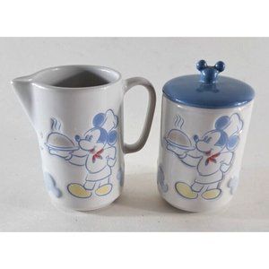 Vintage Disney World Parks Creamer & Sugar Set Chef Mickey Mouse Mouse Ears